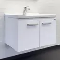 Тумба-умывальник Comforty Рига 70 белый глянец с раковиной Comforty 9335-70