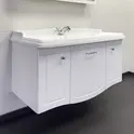 Тумба-умывальник Comforty Палини-100 белый глянец с раковиной Comforty 3310