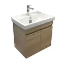COMFORTY. Тумба-умывальник "Тромсе-60/80" дуб сонома с раковиной Fest