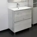 Тумба-умывальник Comforty  Верона дуб белый с раковиной Comforty 75E