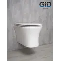 Безободковый подвесной унитаз микролифт дюропласт Gid Tr2101