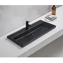 Встраиваемая сверху черная матовая раковина для ванной Gid Bm5510s