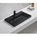Встраиваемая сверху черная матовая раковина для ванной Gid Bm5560s