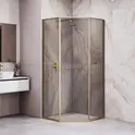 Душевой уголок RGW SV-82Gb "L/R" тонированное/золото