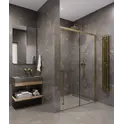 Timo Душевая дверь TDSS-/17C-8L/R, раздвиж , проф мат золото, стекло проз 8 мм