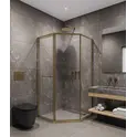Timo Душевой угол TTSS-100/17C-8L/R раздвиж , проф мат.золото, стекло проз 8 мм