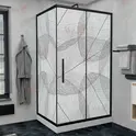 Душевой уголок AvaCan FB+SB матовое с рисунком/черный