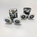 Ролики двойные Acwen для душевой кабины (комплект 2 шт), верх + низ, хром