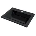 Раковина для ванной  Uperwood Olivia, с щелевым сливом, черная глянцевая