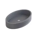 Раковина накладная бетонная Uperwood Rome 55х35х11 см, овальная, графит