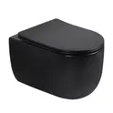 Унитаз ABBER Bequem AC1104TMB подвесной черный матовый, безободковый, смыв торнадо