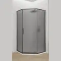 Душевой уголок ACWEN 15555Grr трапеция, матовое/графит 90х90х190