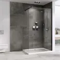 Душевая перегородка ABBER Immer Offen прозрачное/черный/8мм