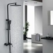 Душевая стойка ACWEN 1901В с изливом, черный матовый