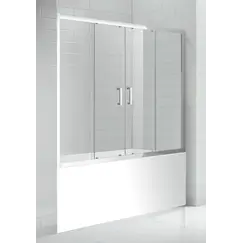 Раздвижная шторка на ванну Gemy New Rockcoco 160х140