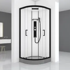 Душевая кабина четверть круга Black&White G8001 90х90 см