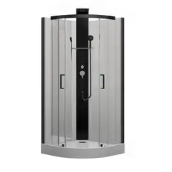 Душевая кабина Black&White G8701 без крыши 90х90 см четверть круга