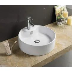 Раковина накладная круглая CeramaLux серия N 7026B/9008В