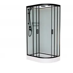 Душевая кабина Frank F411 Black L/R низкий поддон