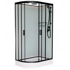 Душевая кабина Frank F412 L/R  Black  низкий поддон