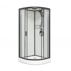 Душевая кабина Frank F410 Black  низкий поддон