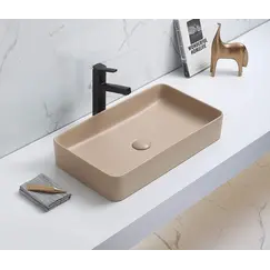 Раковина для ванной накладная прямоугольная CeramaLux 78189