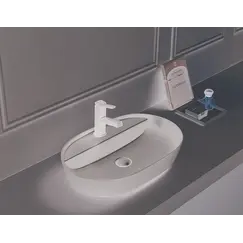 Раковина для ванной накладная овальная CeramaLux 78325XMDH