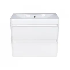 Тумба подвесная с раковиной Style Line  Атлантика, PLUS, белый