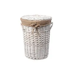 Плетеная корзина для белья с крышкой WasserKRAFT Aller WB-106-М