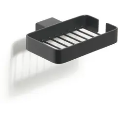 Gedy G-Lounge  настенная металлическая мыльница - решетка   черный матовый