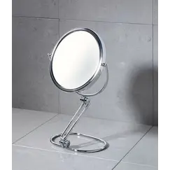 Gedy  настольное 2-х стороннее косметическое зеркало с 5-ти кратным увеличением   хром
