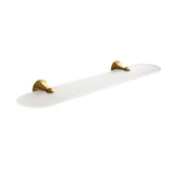 Gedy G-Romance  стеклянная полка (нагрузка до 6 кг)   бронза