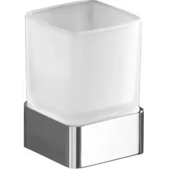 Gedy G-Lounge  настольный стеклянный стакан на металлическом основании   хром