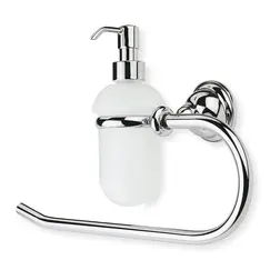 Stil Haus Elite  полотенцедержатель - полукольцо + стеклянный дозатор   хром