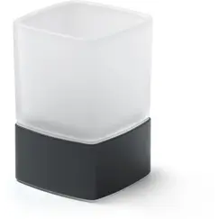 Gedy G-Lounge  настольный стеклянный стакан на металлическом основании   черный матовый