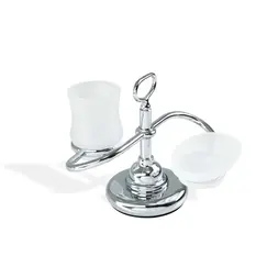 Stil Haus Elite  настольные стеклянные мыльница + стакан   хром