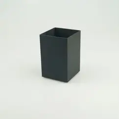 Surya Metall  квадратный металлический стакан   черный матовый