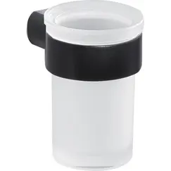 Gedy G-Pirenei  настенный стеклянный стакан, черный матовый