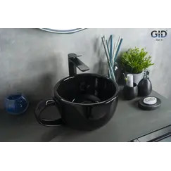 Накладная черная раковина для ванной Gid Nc9077