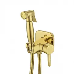 Смеситель Lemark Solo LM7165G с гигиеническим душем, встраиваемый