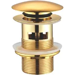 Донный клапан для раковины CeramaLux RD011 золото с переливом