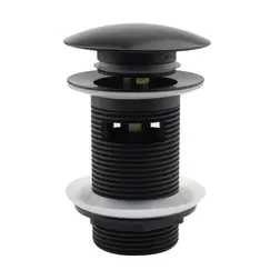 Донный клапан для раковины CeramaLux BB005 металл. черный матовый с переливом
