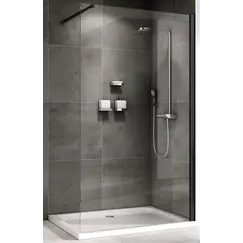 Душевая перегородка ABBER Immer Offen, черный профиль