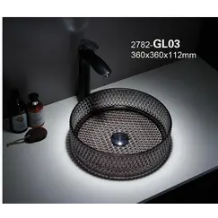 Раковина Ceramalux GL03 стекло графит