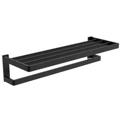 Полка для полотенец+RC:R[1]C ABBER Westen AA1758B черная матовая