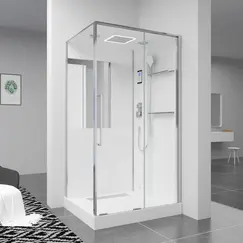 Душевая кабина Black&White Galaxy с паром G8898  90х115