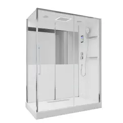 Душевая кабина с паром Black & White Galaxy G8890  85х160