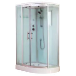 Душевая кабина асимметричная Timo STANDART  T-6602 SF R/L  Silver Fabric низкий поддон 120*85