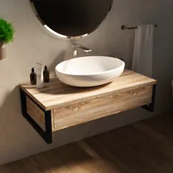 Тумба подвесная 1Marka GRUNGE LOFT дуб намибия