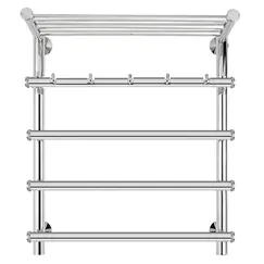 Полотенцесушитель Secado Турин 1 КСП, с крючками и полочкой,  электрический L/R  хром